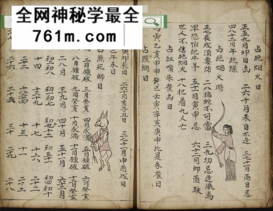 《占看十二个月计日》