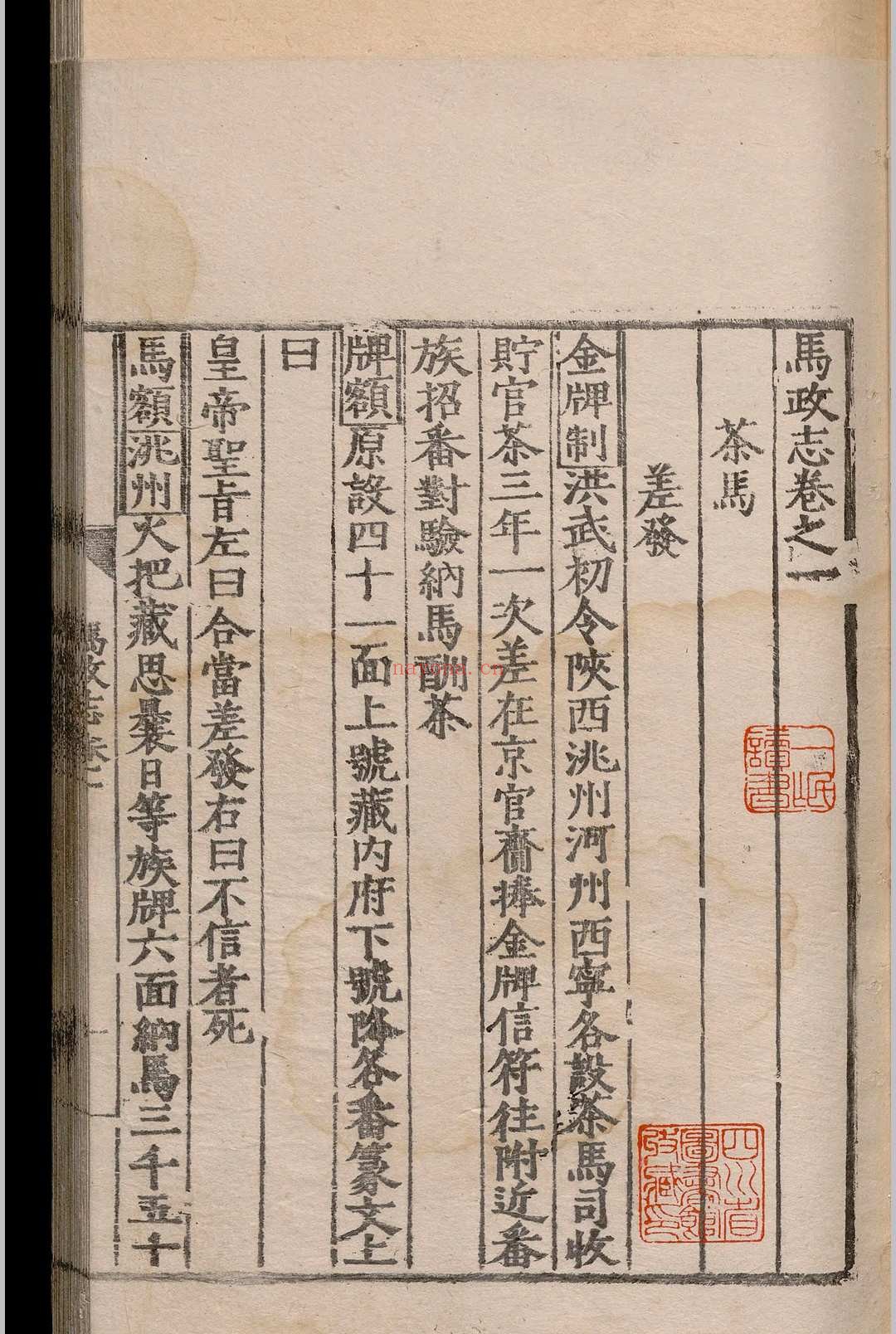 马政志.四卷.陈讲.明嘉靖