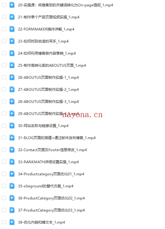 Wordpress外贸建站+SEO优化课程-全系列高价值【Aa-0057】