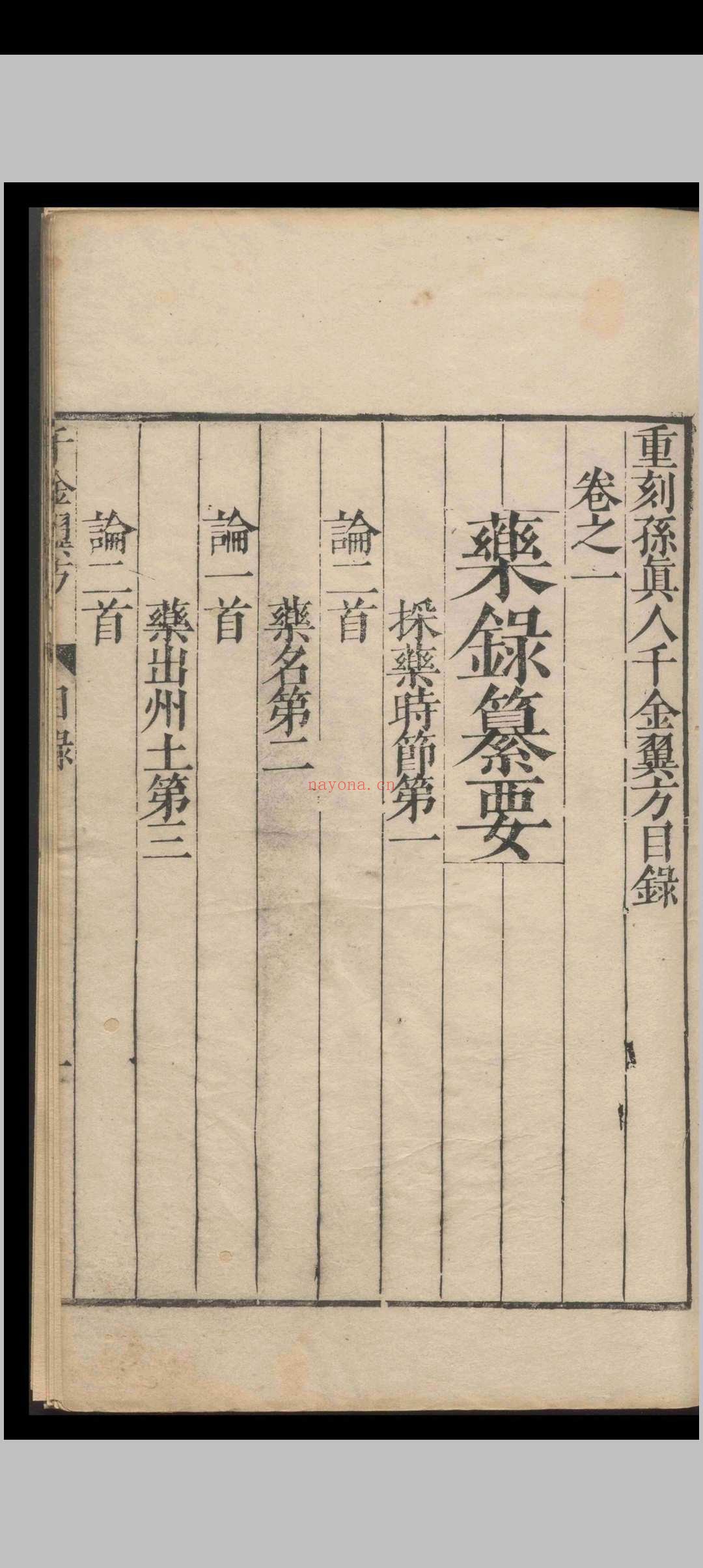 千金翼方.三十卷.孙思貌.明万历三十三年