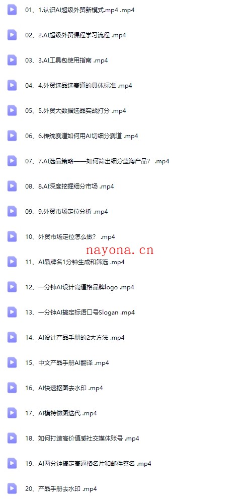 AI外贸特训营：AI快速选品、独立站搭建、客户获取、邮件营销、品牌营销等【Ag-0161】