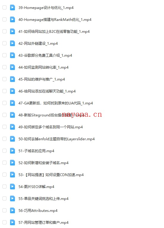 Wordpress外贸建站+SEO优化课程-全系列高价值【Aa-0057】