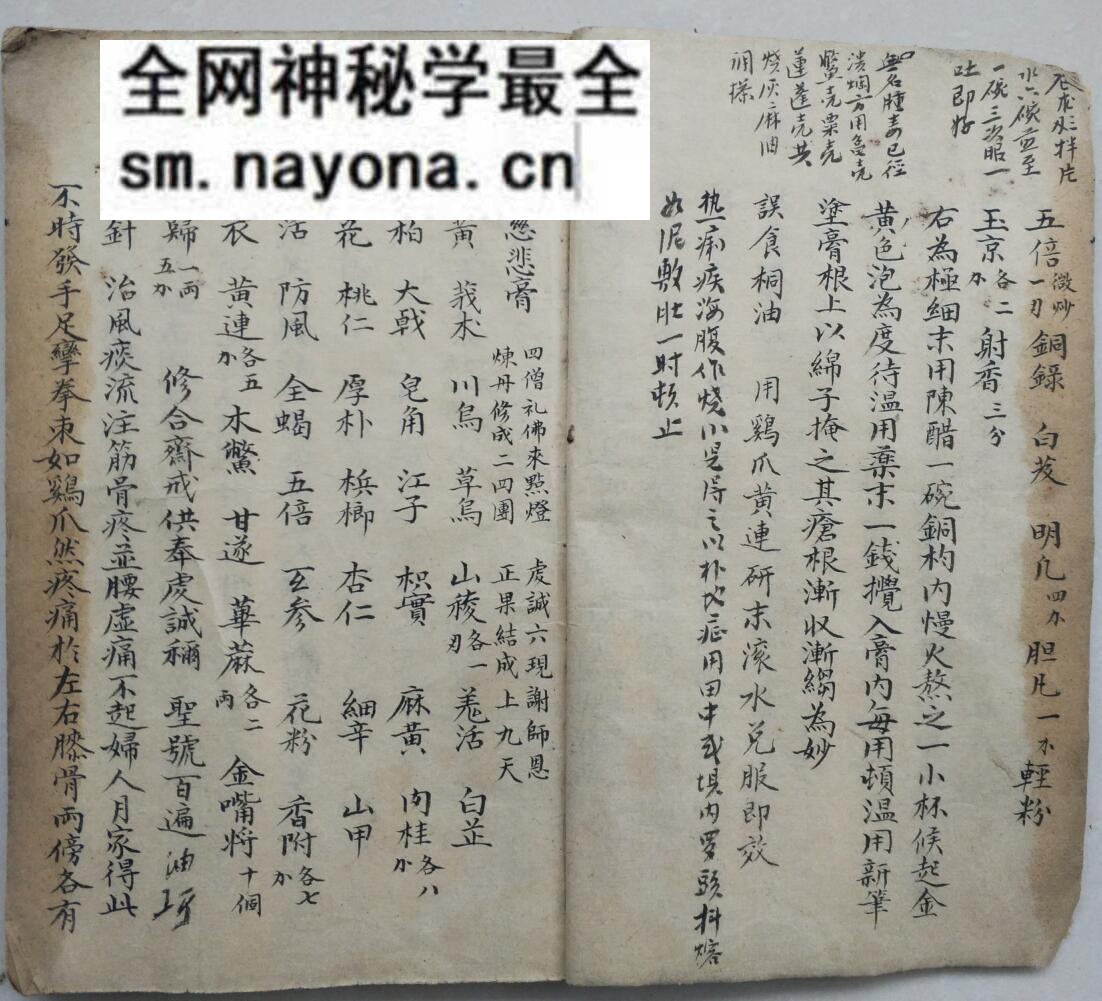 杂症良方(消肿散)——手抄中医古籍