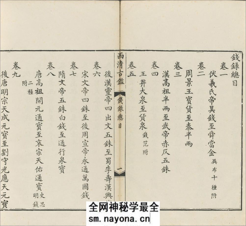 西清古鉴.钱录.十六卷.清梁诗正等编.清乾隆时期内府刊本 - 第5页预览图
