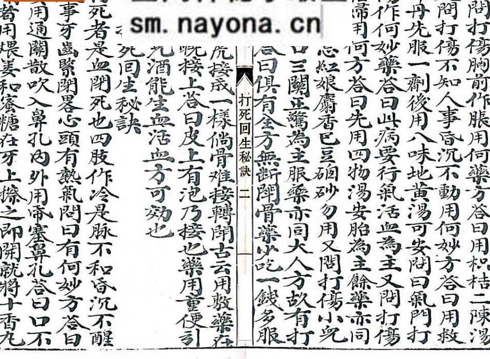《打死回生秘诀》中医古籍,百度网盘下载