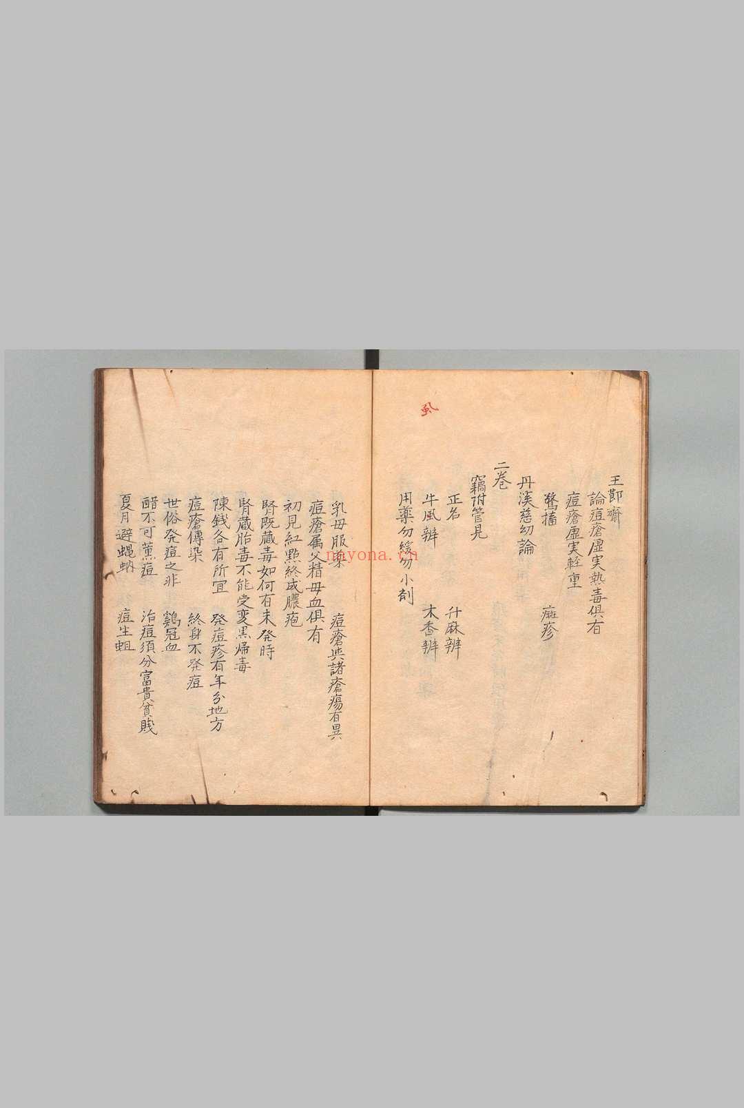 痘疹正宗 4卷 高武(明)写本 ,江户