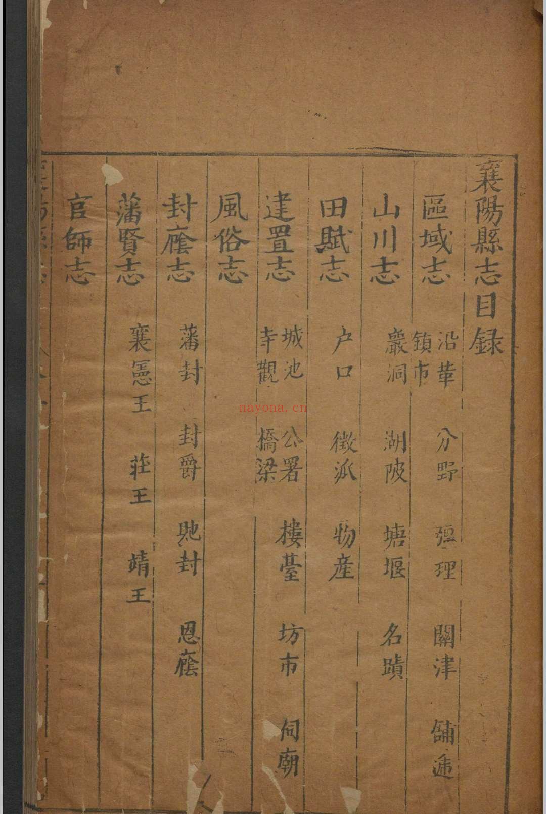 (万历)襄阳县志.李思启.王业浩.冯舜臣.明万历四十五年