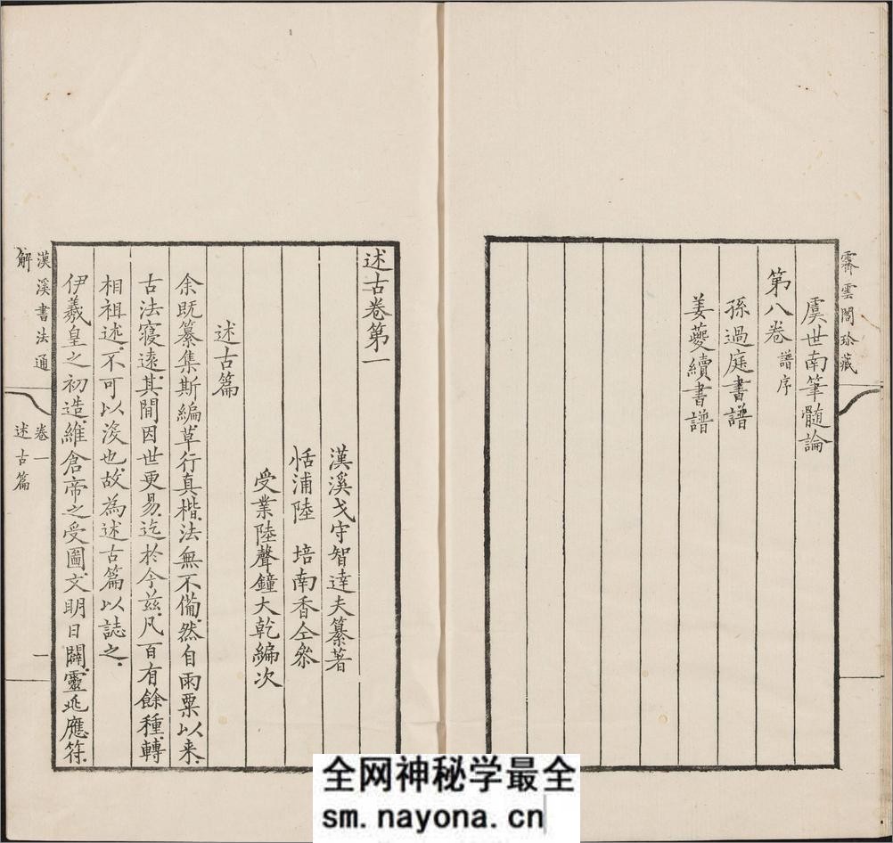 汉溪书法通解.八卷.清.戈守智辑.清乾隆时期平湖县东张松年刊本 - 第11页预览图
