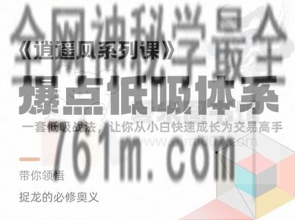 逍遥风系列课之爆点低吸体系