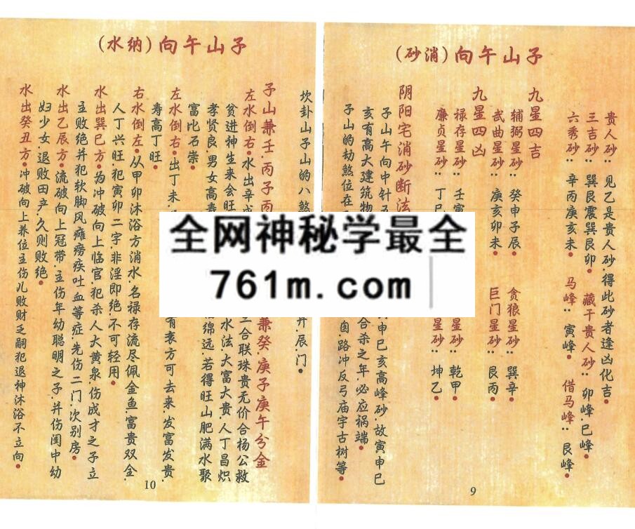 《杨公消砂纳水》风水古籍