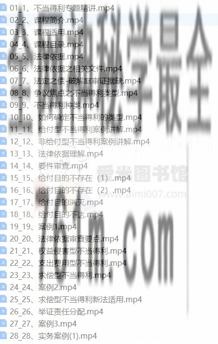 黄影惠律师《不当得利专题精讲》