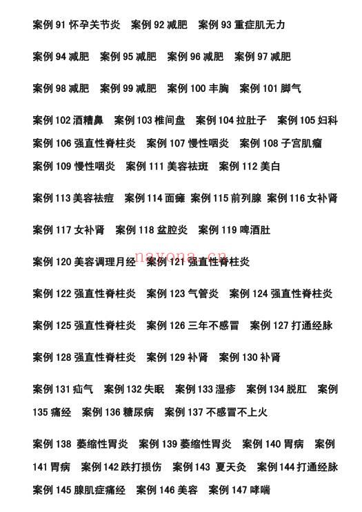 糖尿病灸法案例和其他案例253例