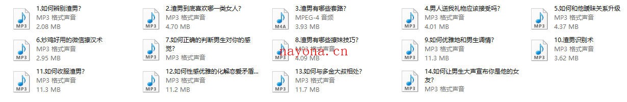 渣男识别术14节音频