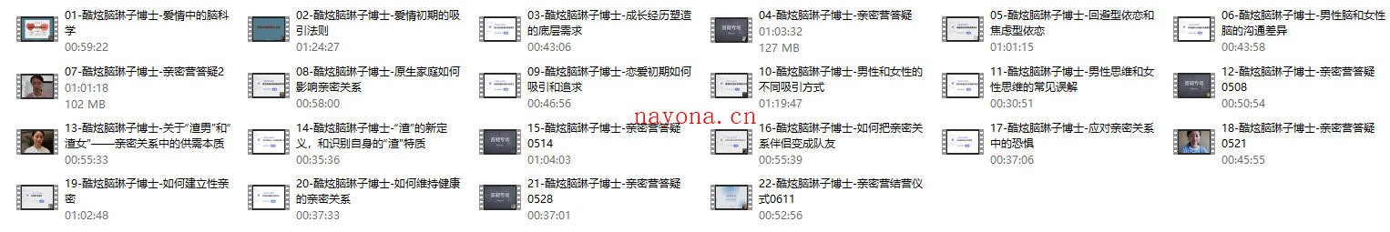 琳子博士《脑科学亲密关系训练营》22节完结