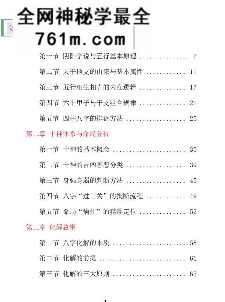 《道家八字化解指导册》九龙道长