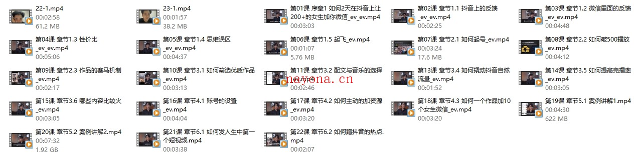 鸭哥《亚哥抖音框架课》完结