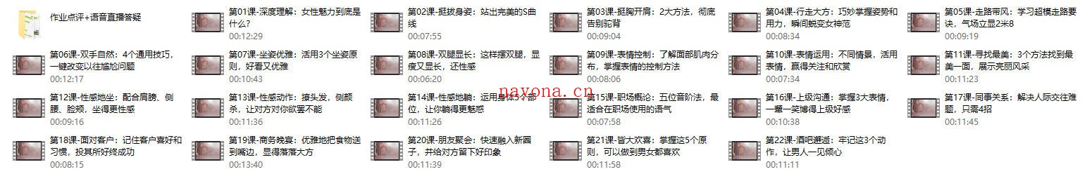 亚洲小姐出镜亲授: 每个女人都能学会的魅力技巧,你让你社交中如鱼得水(完结)