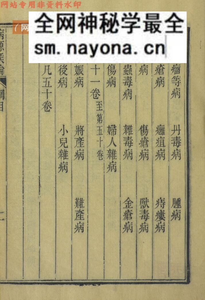《病源候论》