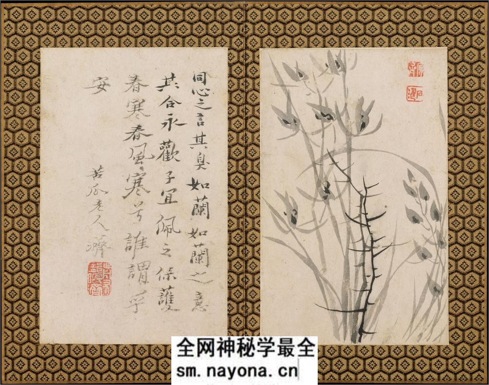 苦瓜和尚书画册.清石涛画.12帧.日.富冈铁斋题.石涛道人书画神品.1695年 - 第5页预览图