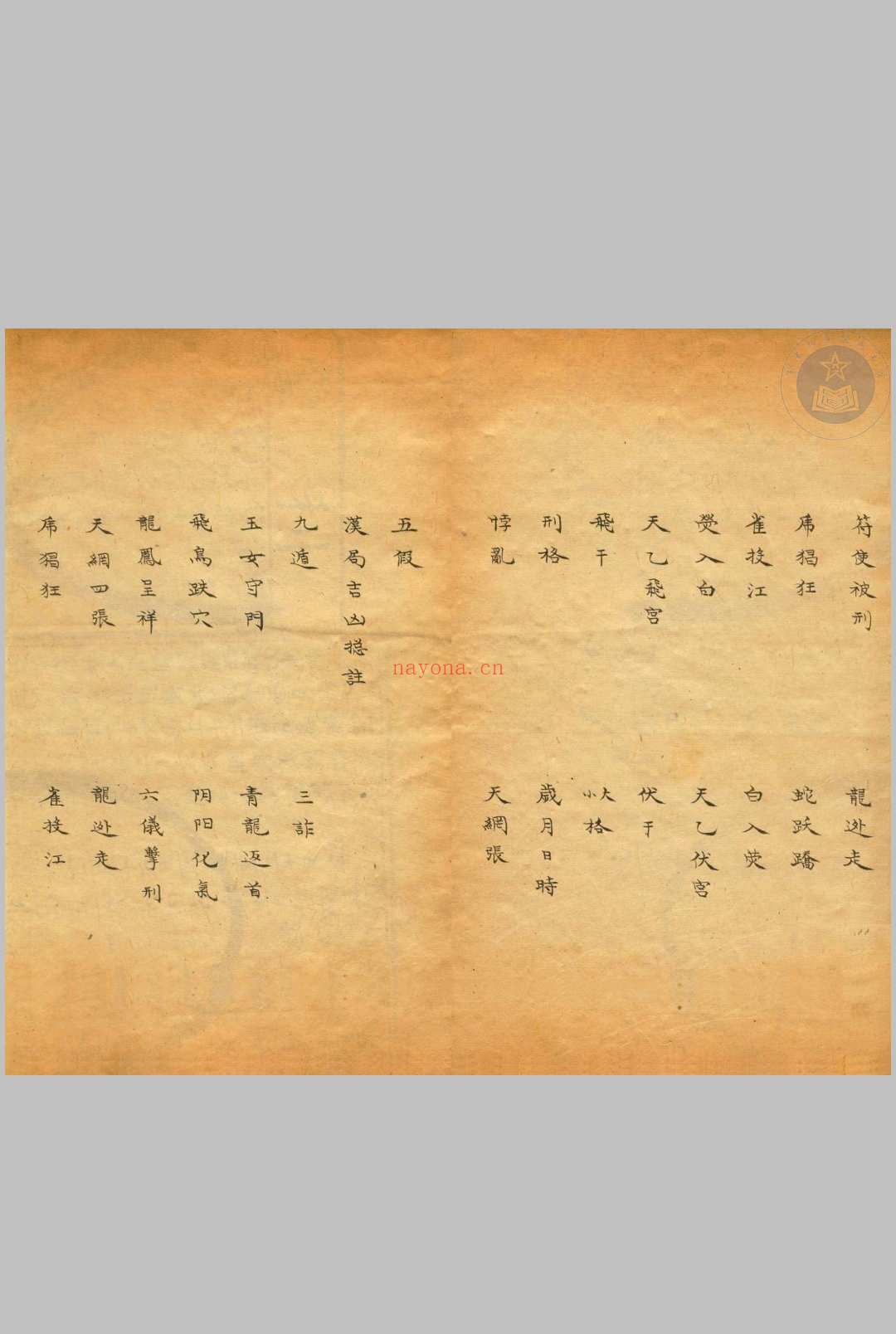 奇门仙机兵家心法-清抄本