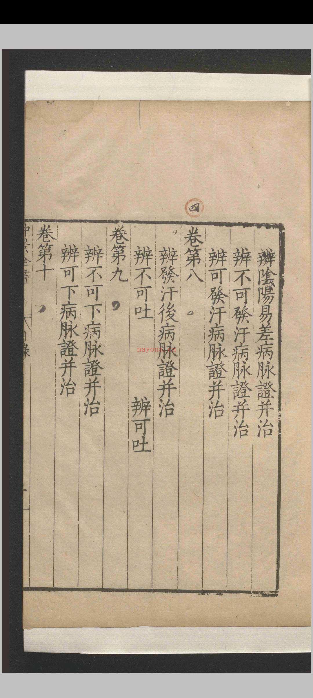 仲景全书.二十六卷.张仲景.王熙.赵开美.明万历二十七年