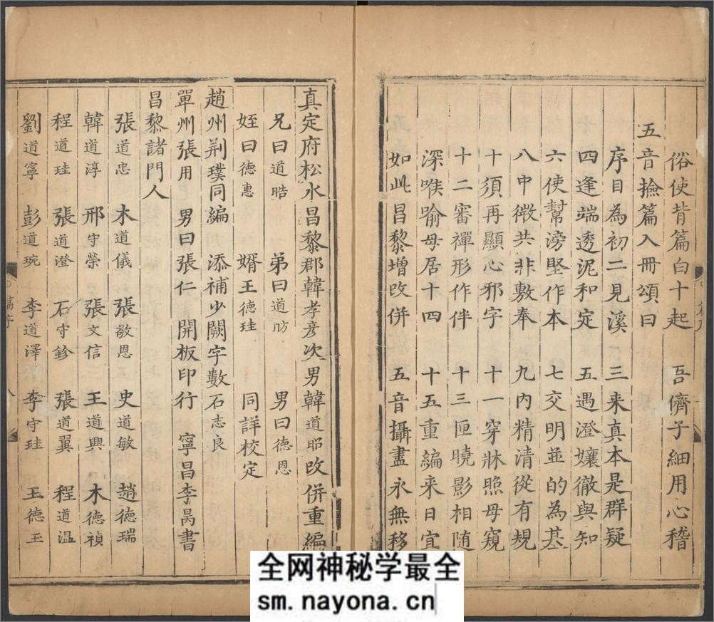 大明万历乙亥重刊改并五音类聚四声篇.十五卷.金.韩道昭撰.明万历时期刊本 - 第12页预览图