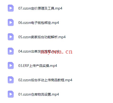 OZON平台运营全流程实战视频教程【Ag-0238】
