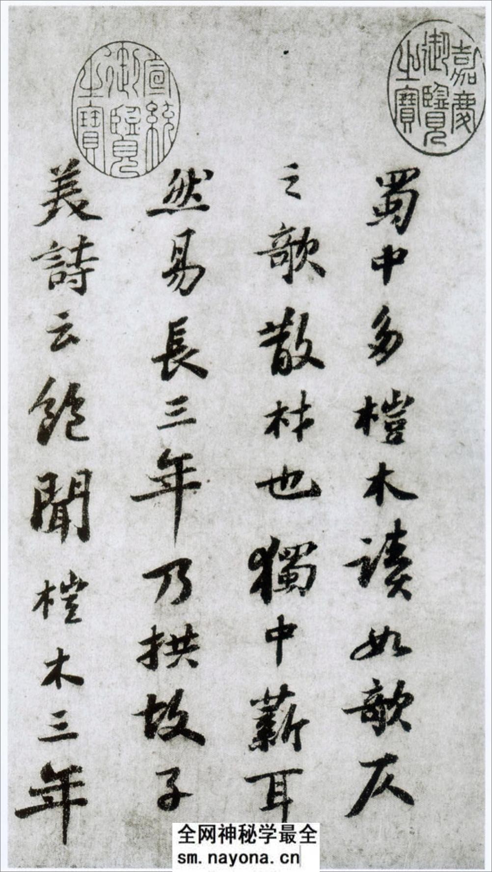 (宋)苏轼行书杜甫桤木诗卷帖 - 第3页预览图