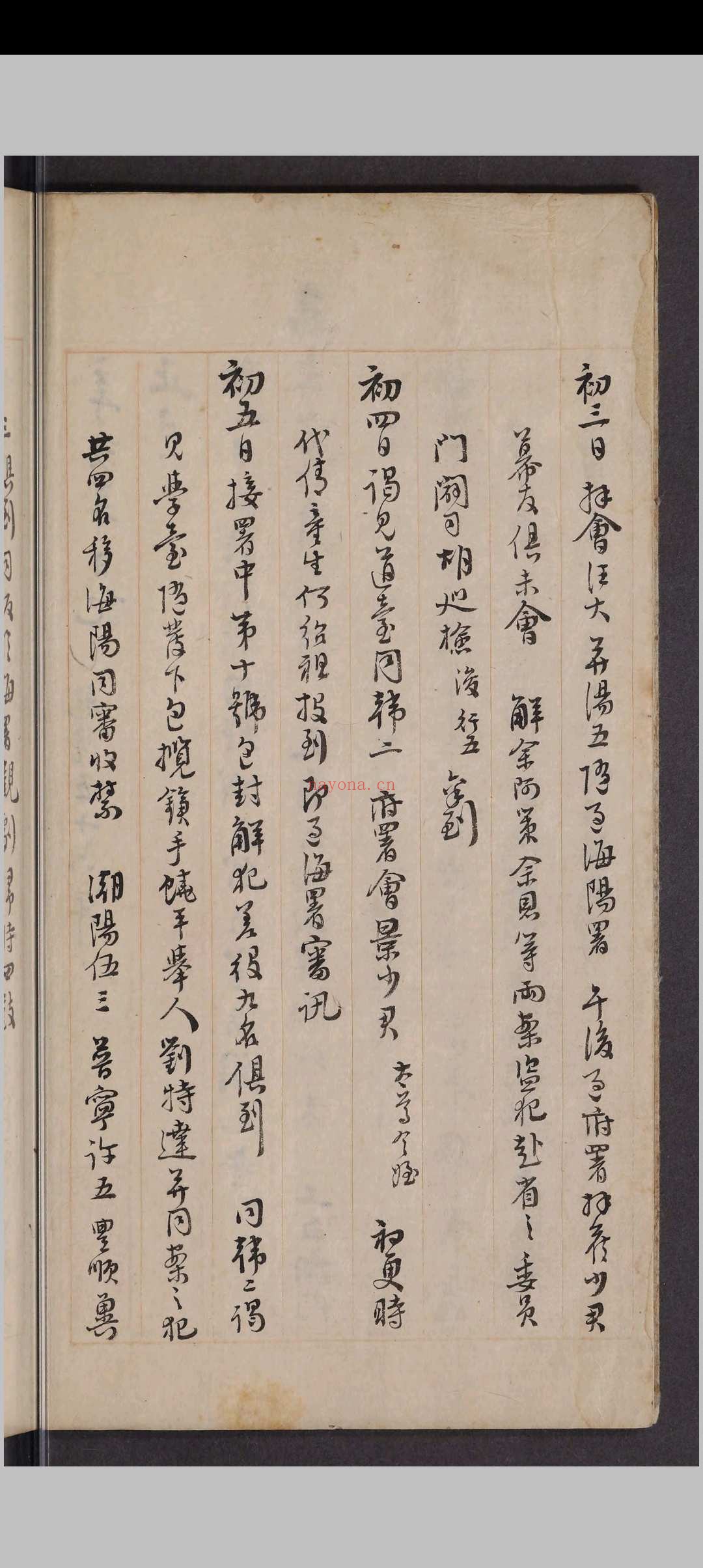 雷州公日记.不分卷.宗圣垣.清