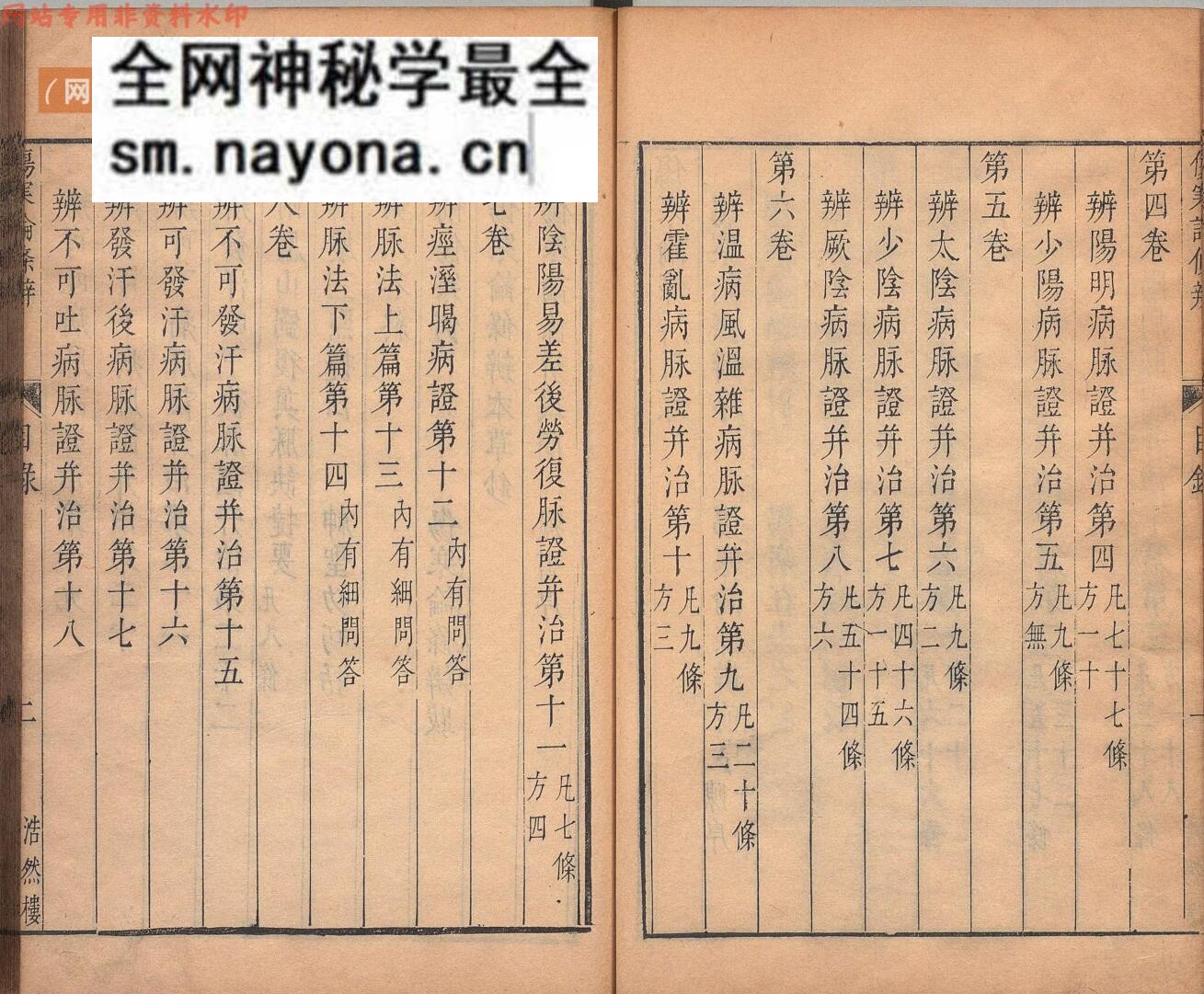 伤寒论条辨 8卷 伤寒论条辨本草钞・痉书・伤寒论条辨或问各1卷 方有执 明万历21年