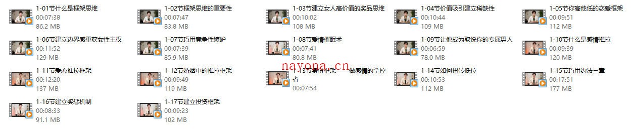 北乔老师《重建框架思维的认知》17集