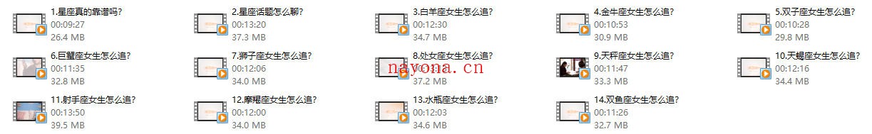 安小妖《和不同星座的女生聊天》