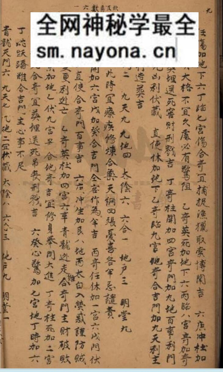 《遁甲全书不分卷》