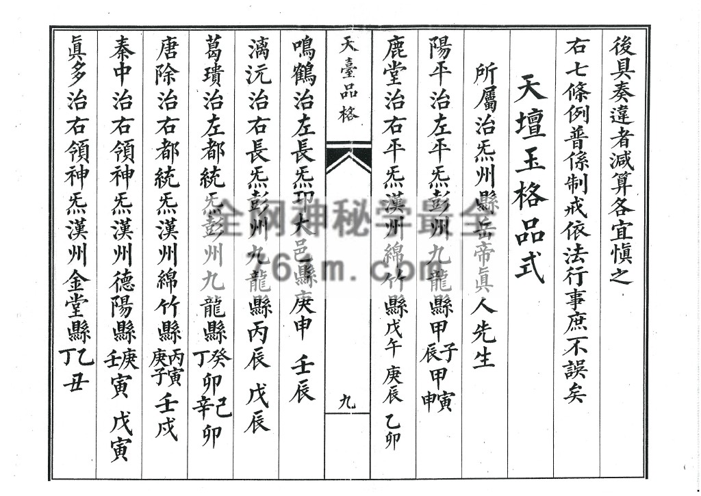 YXG00100 《天台品格》天坛玉格品式 53筒子页