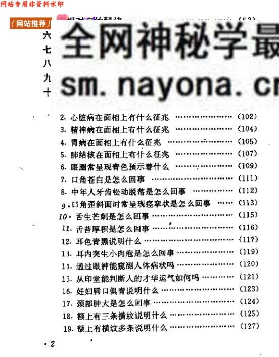 凌云《问面八十八》人生疾病自测