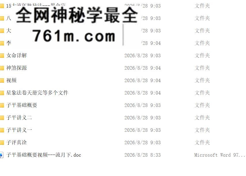 龙卷风师兄《八字》313个wrod文档
