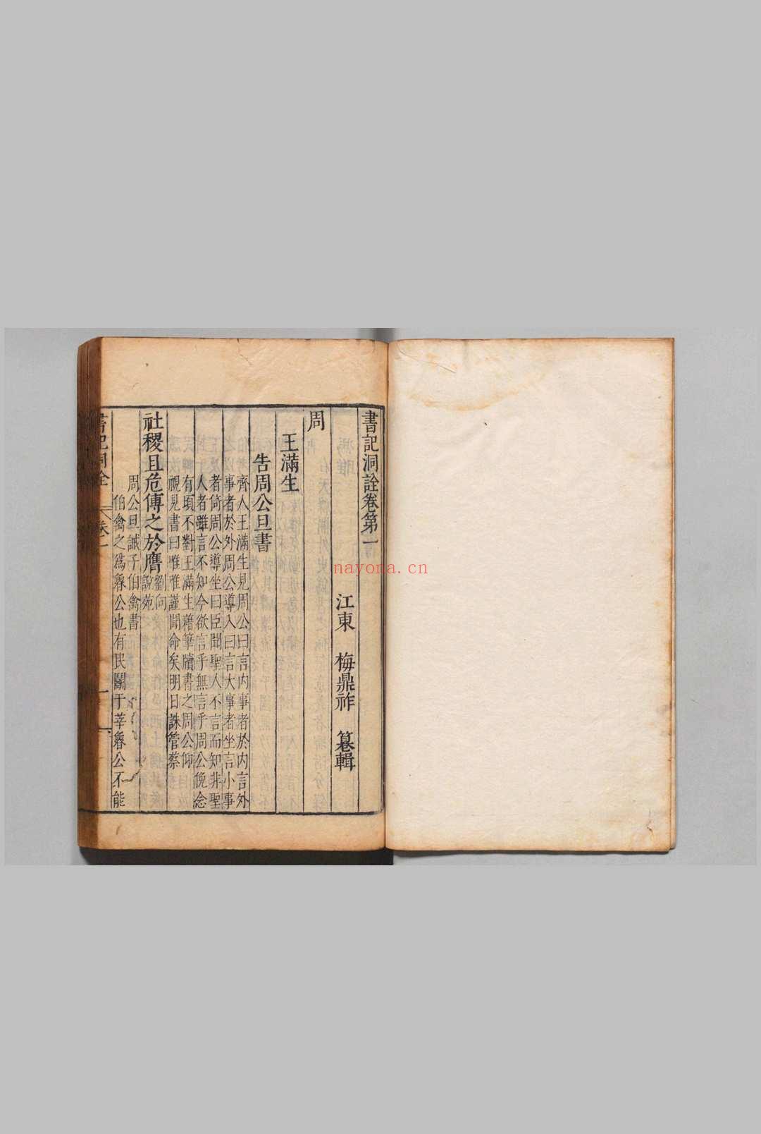 书记洞诠 116卷目10卷 梅鼎祚 明万历25年