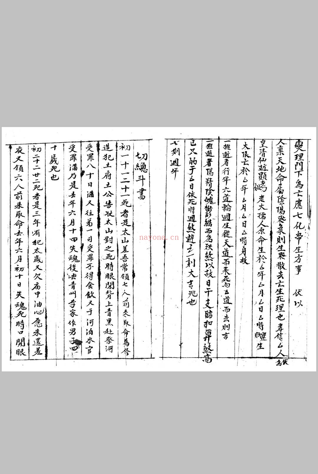 新录杂览神煞通书