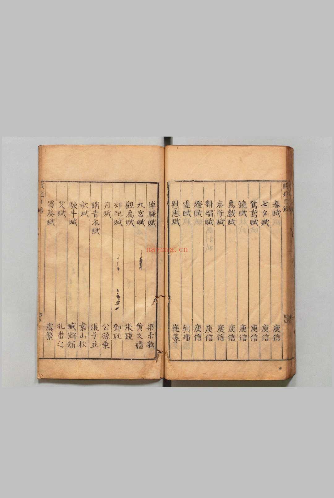 赋苑 8卷 李渐卿(明)刊本 ,明万历间
