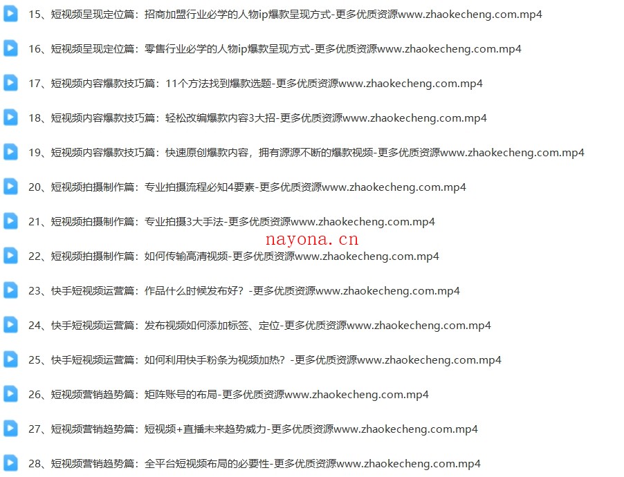 飞橙教育·快手短视频引流变现全攻略【Bg-0044】