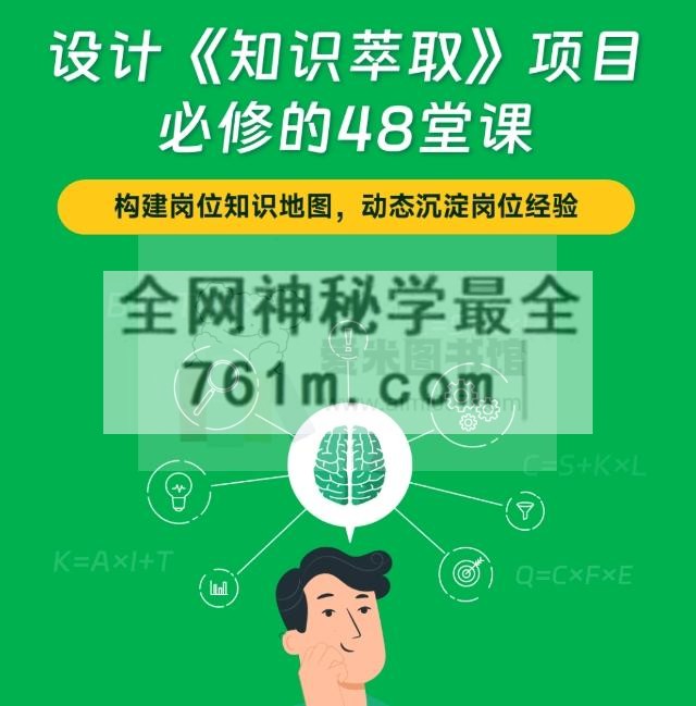 南哥《知识萃取项目设计—构建岗位知识地图必修的48堂课》
