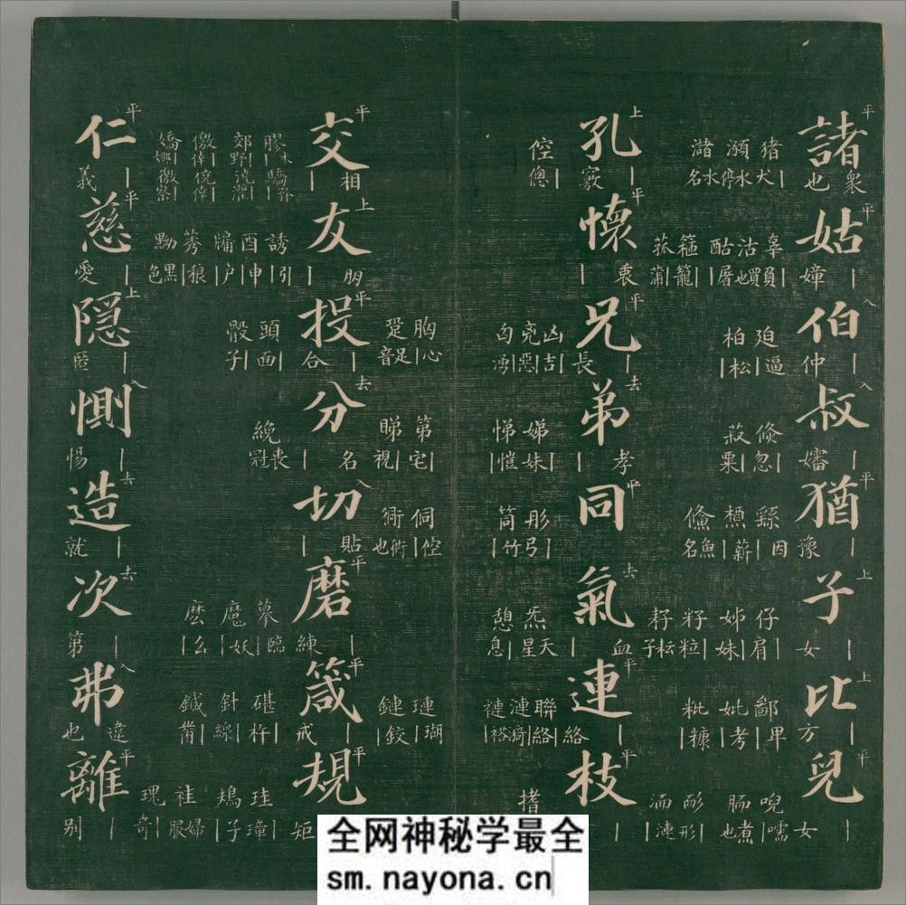 千字文同音释义.1卷.清光绪13年拓本 - 第16页预览图