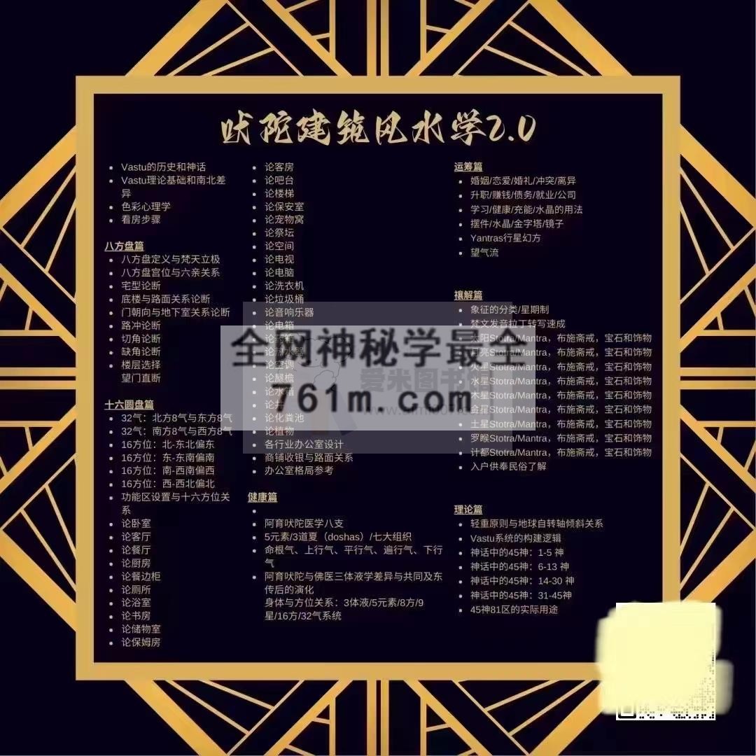 【灰灰神秘学】-吠陀风水
