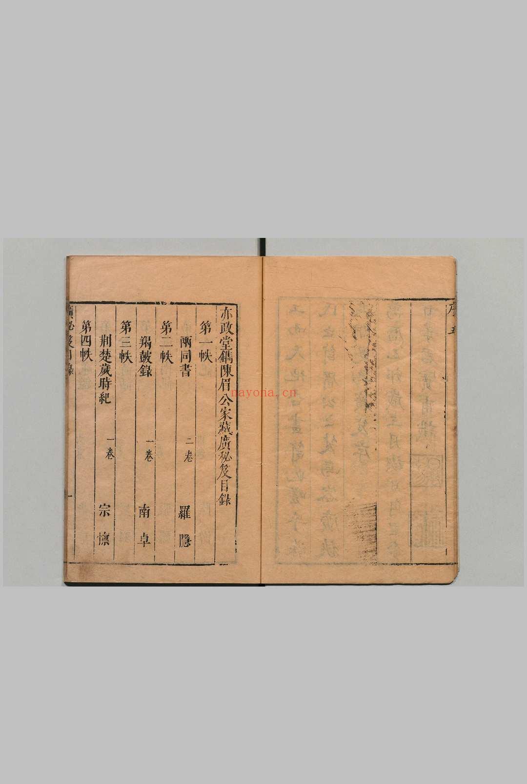 亦政堂镌陈眉公家藏广秘笈 陈继儒,明万历43年
