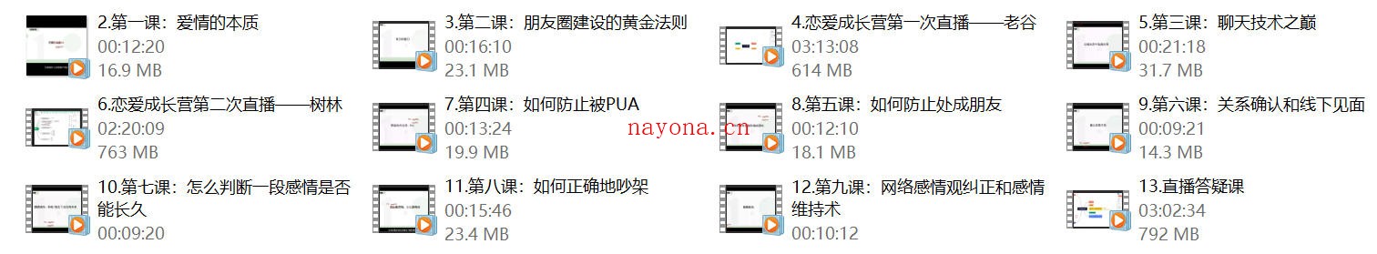 树成林《恋爱成长营》