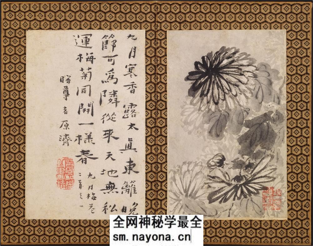 苦瓜和尚书画册.清石涛画.12帧.日.富冈铁斋题.石涛道人书画神品.1695年 - 第9页预览图