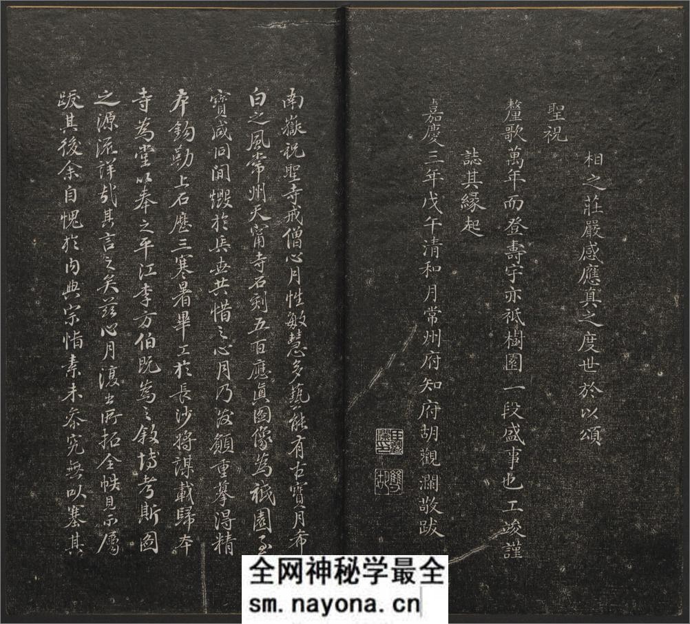 五百罗汉像赞.释心月刻. 南岳衡山祝圣寺.清末拓本 - 第10页预览图