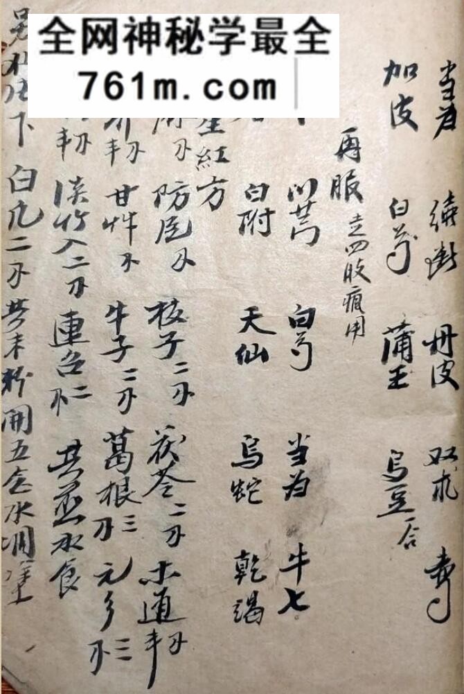 民间良方整理 手抄