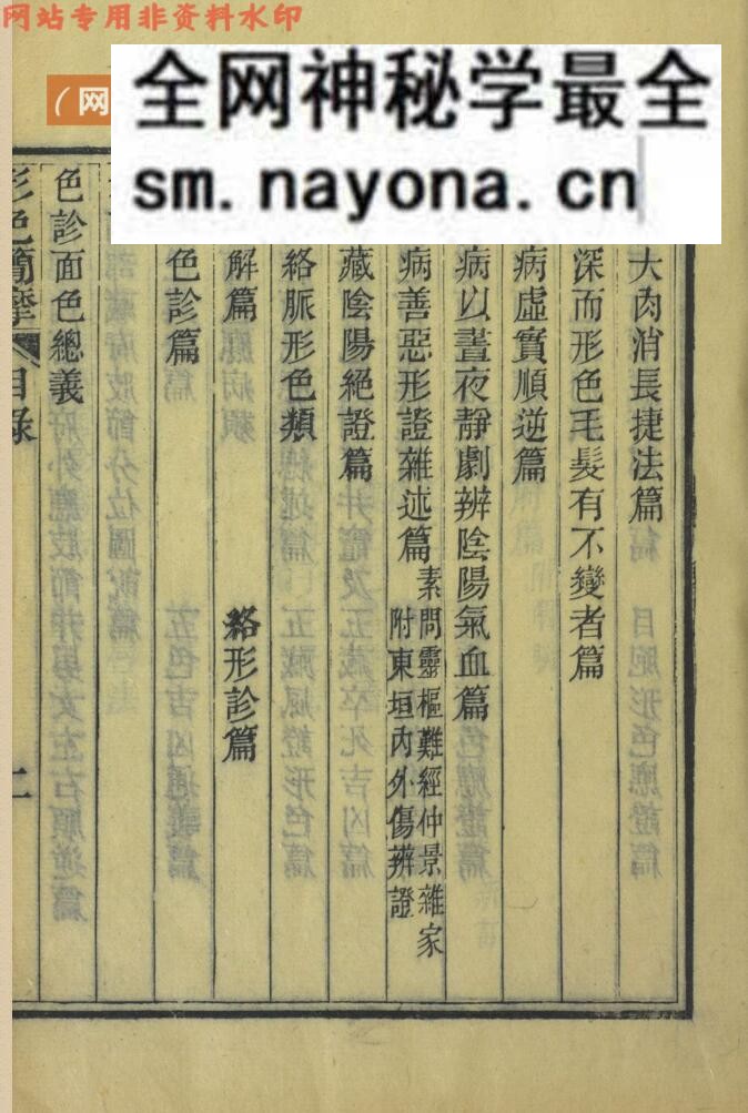 《形色外诊简摩》