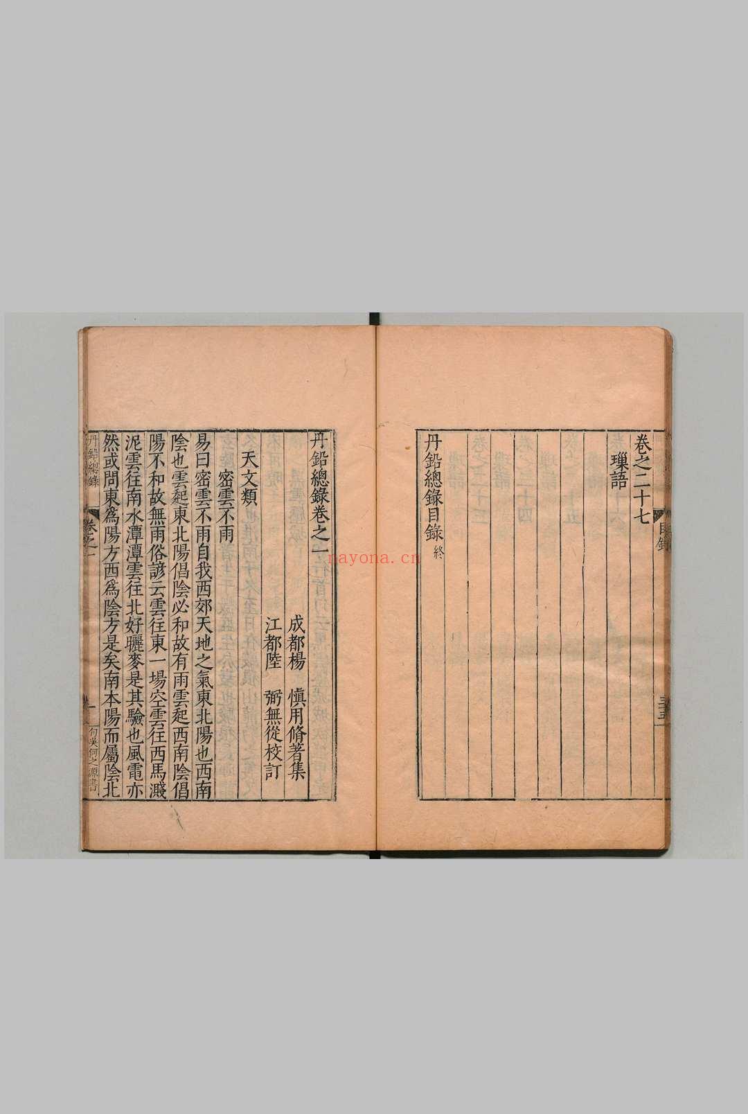 丹铅总录 27卷 杨慎 陆弼 汪宗尼 ,明万历间